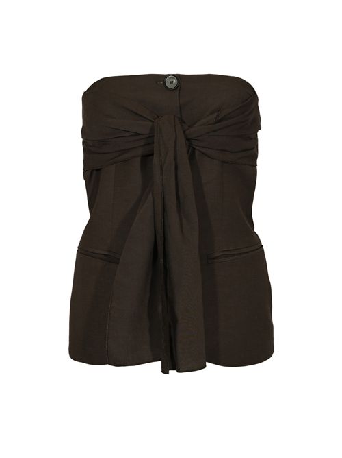 Top Atanas in misto lino e viscosa Liviana Conti | F6SL82W18-0